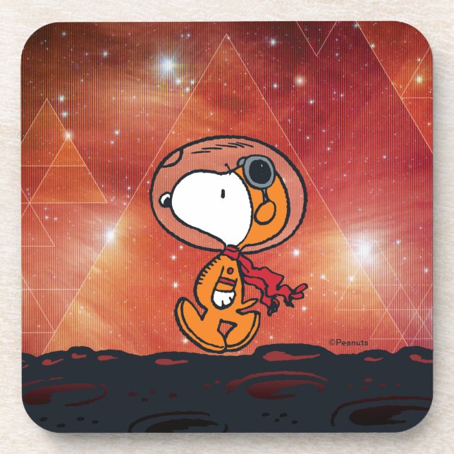 SPACE | Snoopy Geometric Moon Walk Coaster (Front)