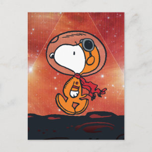 SPACE   Snoopy Geometric Moon Walk Postcard