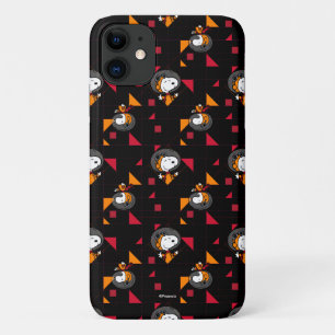 SPACE   Snoopy Space Suit Black Pattern iPhone 11 Case