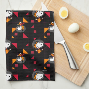 SPACE Snoopy Space Suit Black Pattern Tea Towel
