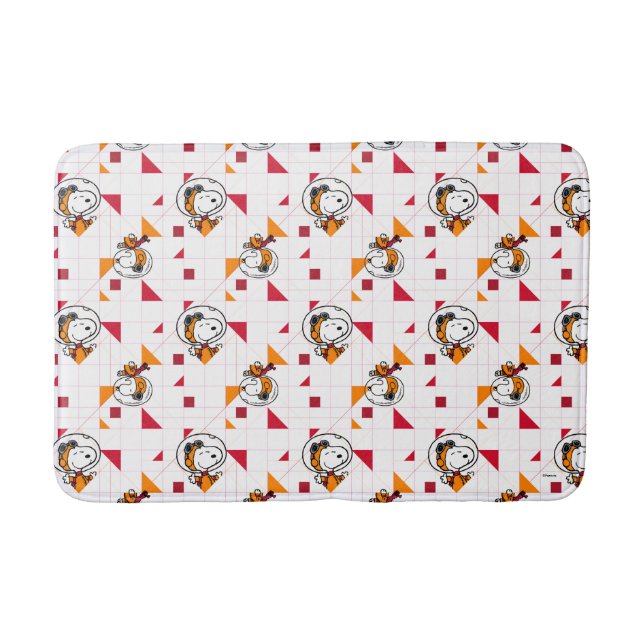 SPACE | Snoopy Space Suit White Pattern Bath Mat (Front)