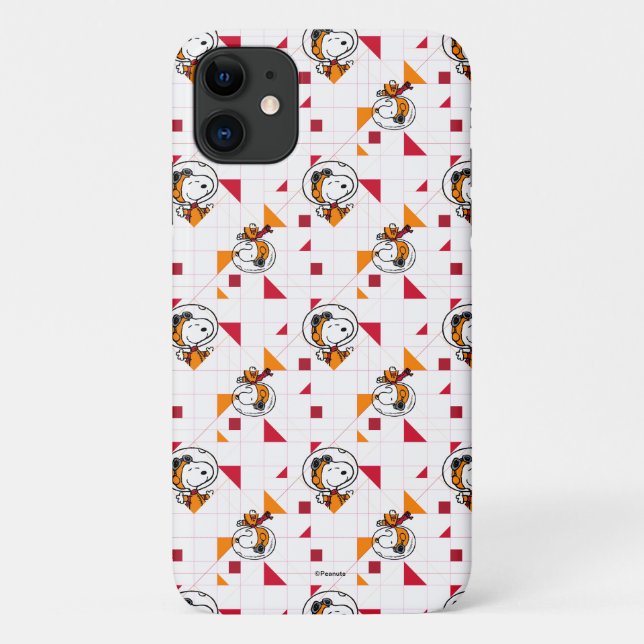 SPACE | Snoopy Space Suit White Pattern Case-Mate iPhone Case (Back)