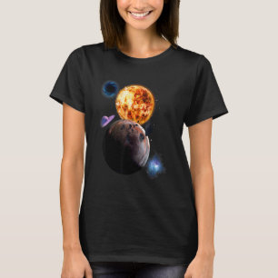 Space Solar System Galaxy Astronaut Universe Plane T-Shirt