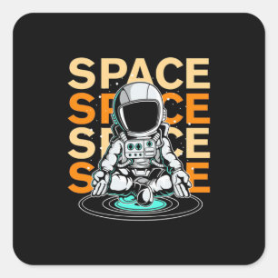 Space Space Astronaut Square Sticker