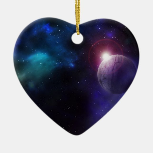 Space Star Planet Solar System Ceramic Ornament (Front)