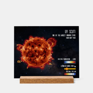 Space Stars Astronomy Biggest Star Science Info Acrylic Sign