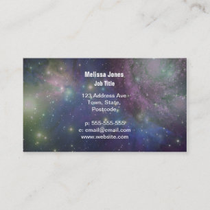 Space, stars, galaxies and nebulas business card