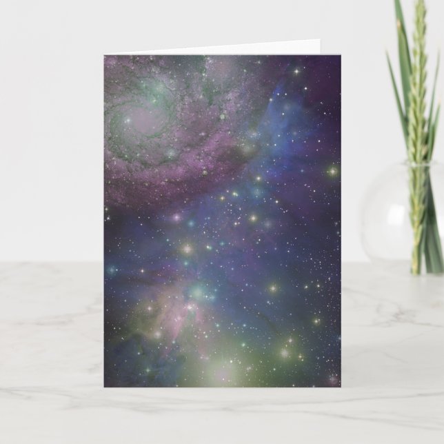 Space, stars, galaxies and nebulas card (Front)