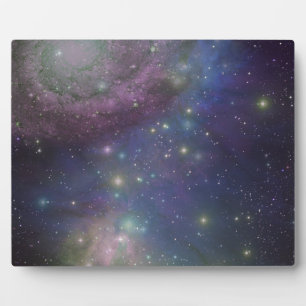 Space, stars, galaxies and nebulas plaque