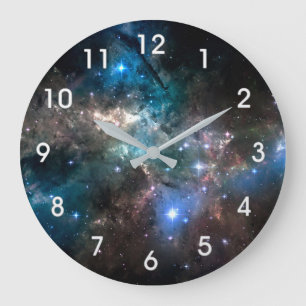 SPACE STARS LARGE CLOCK