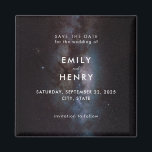Space Stars Milky Way Galaxy Wedding Save the Date Magnet<br><div class="desc">Space Stars Milky Way Galaxy Wedding Save the Date Magnet Invitation</div>