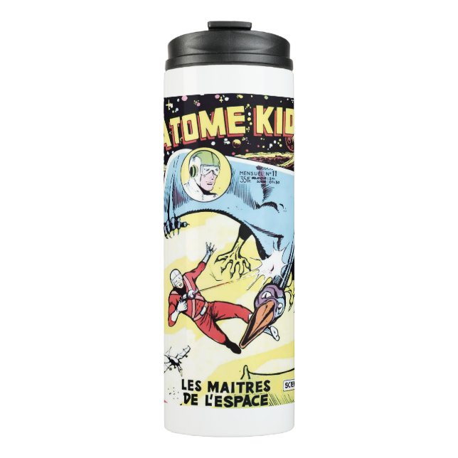 Space - Stars - Scifi - Astronaut - Retro France Thermal Tumbler (Front)