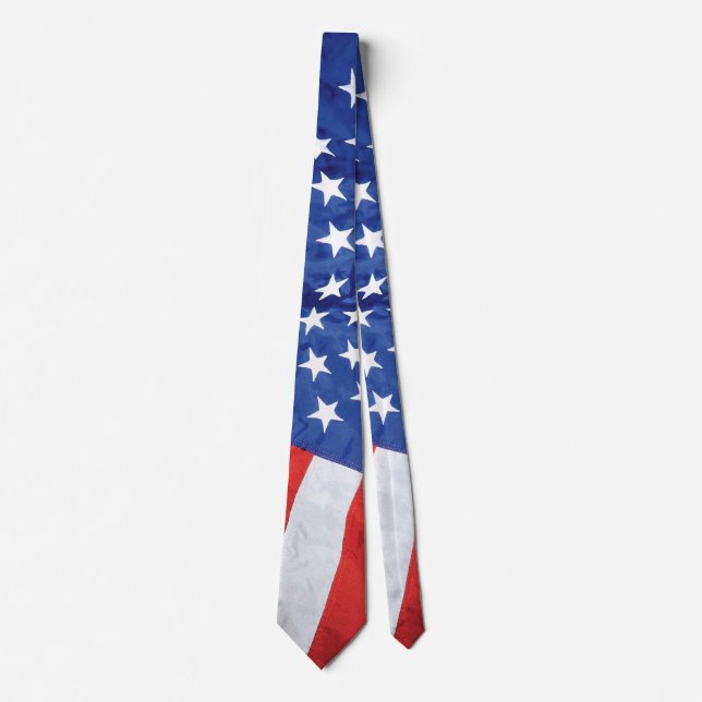 Space Station American Flag Earth Orbit Tie (Front)