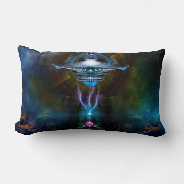 Space Station Ansarious Decorative Lumbar Pillow (Front)