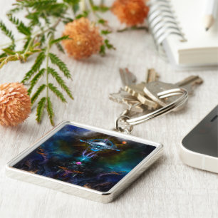 Space Station Ansarious Fractal Art Key Ring