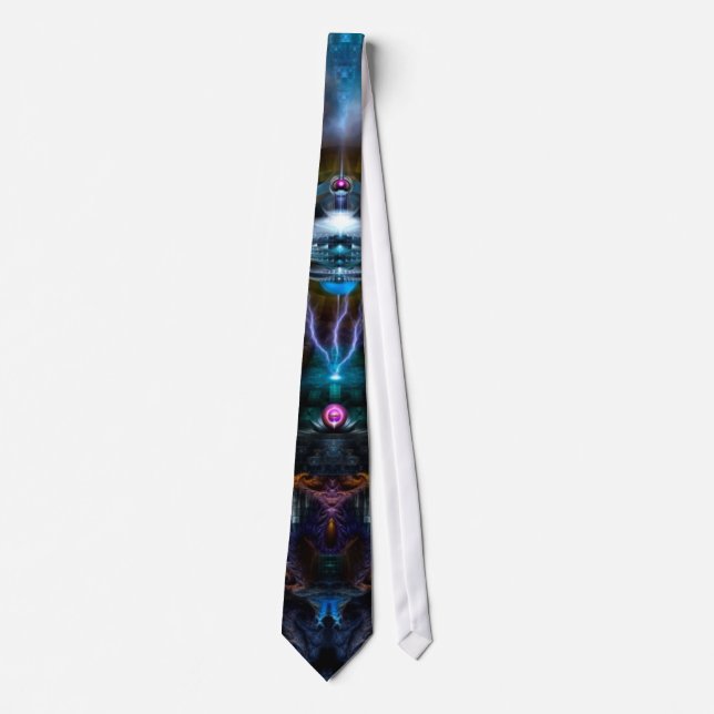 Space Station Ansarious Fractal Art Tie (Front)