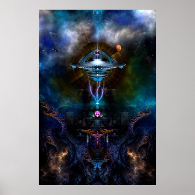 Space Station Ansarious Wall Poster (Front)