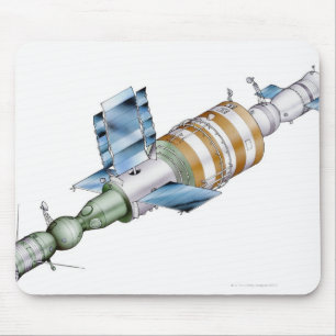 Space station from Russian Salyut series Mouse Pad