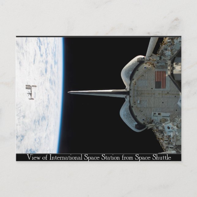Space Station from Shuttle Postcard (Front)