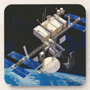 Space Station Orbiting Earth 10 Coaster