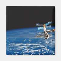Space Station Orbiting Earth 3