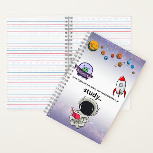 Space Study Motivation – Cute Astronaut Notebook