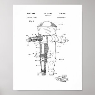 Space Suit Patent Poster