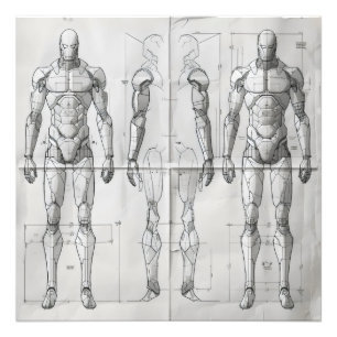 Space Suit Science Fiction Diagram Photo Print