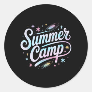 Space Summer Camp Math STEM Host Outdoor Staff Classic Round Sticker