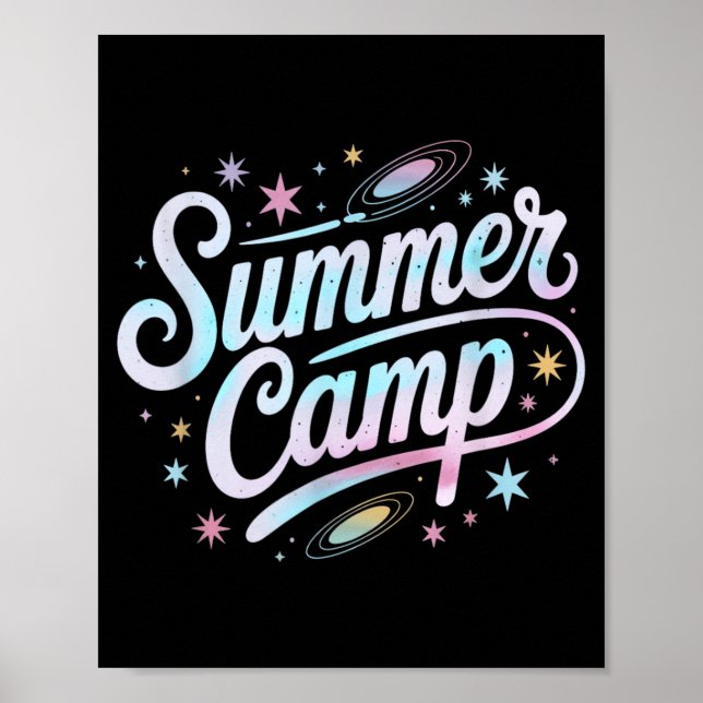 Space Summer Camp Math STEM Host Outdoor Staff Poster (Front)
