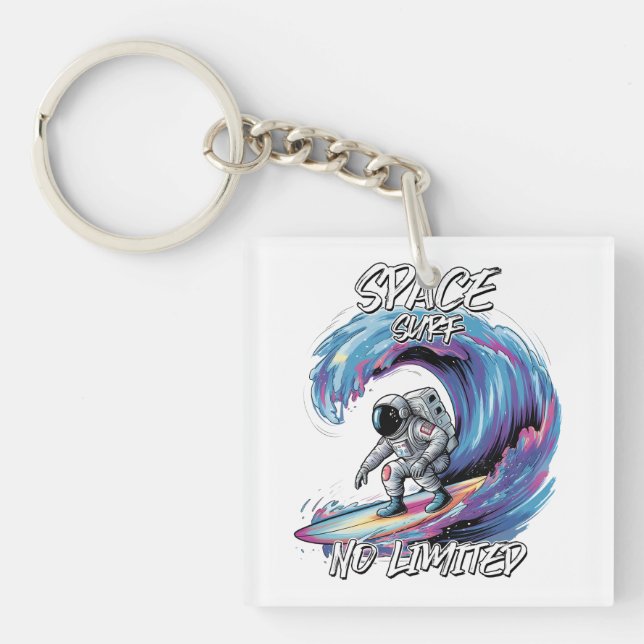 Space surf no limited shirt  key ring (Front)