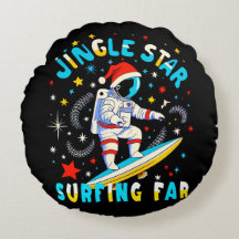 Space Surf with Santa in Cosmic Adventure Design