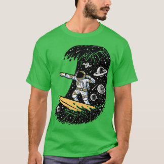 Space Surfing Astronaut T-Shirt