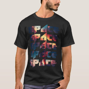 Space Text Solar System Galactic Astro Space Enthu T-Shirt