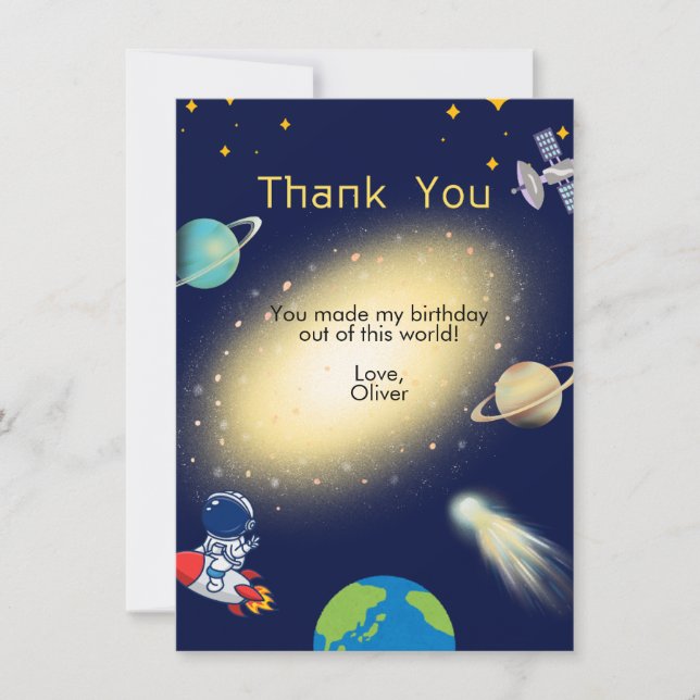 Space Thank You Card (Front)