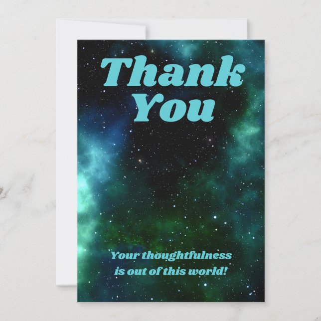 Space Thank You Card (Front)