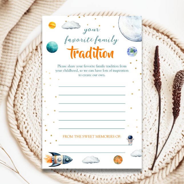 Space Theme Family Tradition Advice Baby Shower (Creator Uploaded)