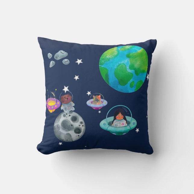 Space theme for children's room. cushion (Front)