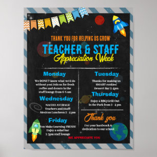 Space Theme Teacher Appreciation Week  Poster