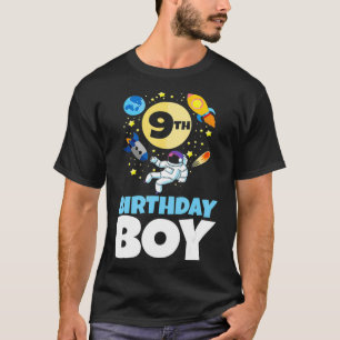 Space Themed Bday 9 Years Old Astronaut 9th Birt T-Shirt