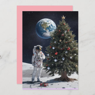 Space themed Christmas Invitation