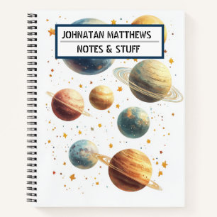 Space themed planets Notebook