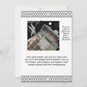 Space themed thanksgiving invitation