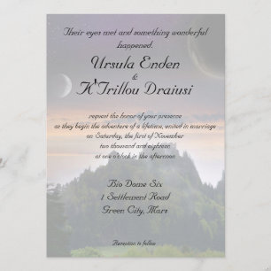 Space Themed Wedding Invitation