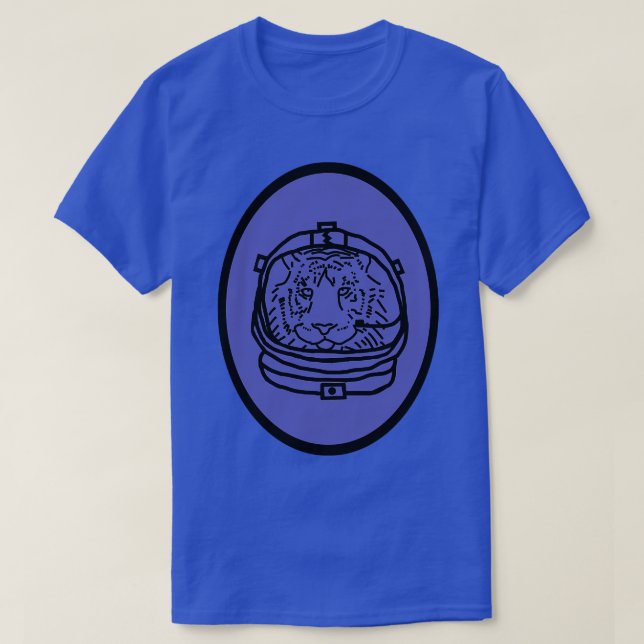 Space Tiger Astronaut Oval T-Shirt (Design Front)