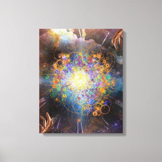 Space time atomic canvas print (Front)