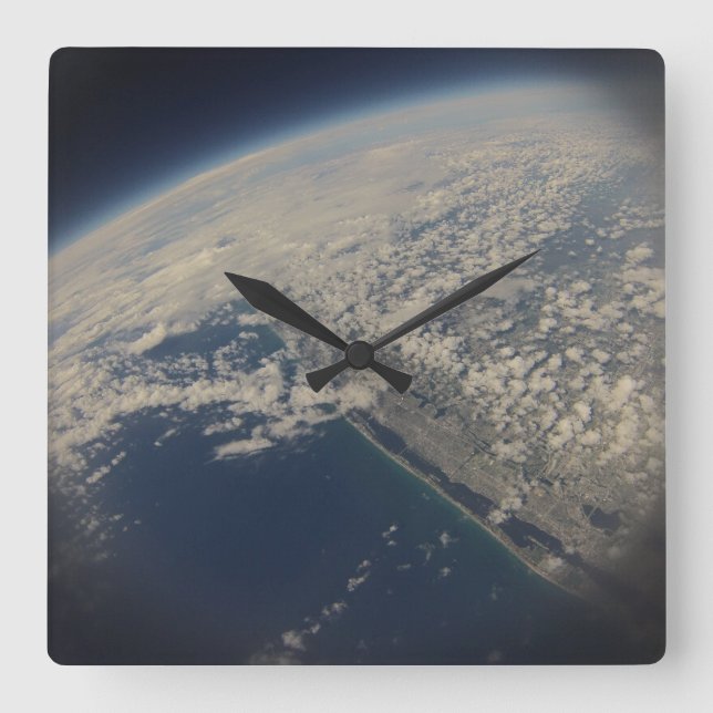 Space time! Beautiful Picture of Florida's coast Square Wall Clock (Front)