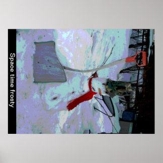 Space time frosty poster