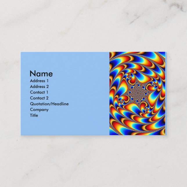 Space Travel - Fractal Business Card (Front)