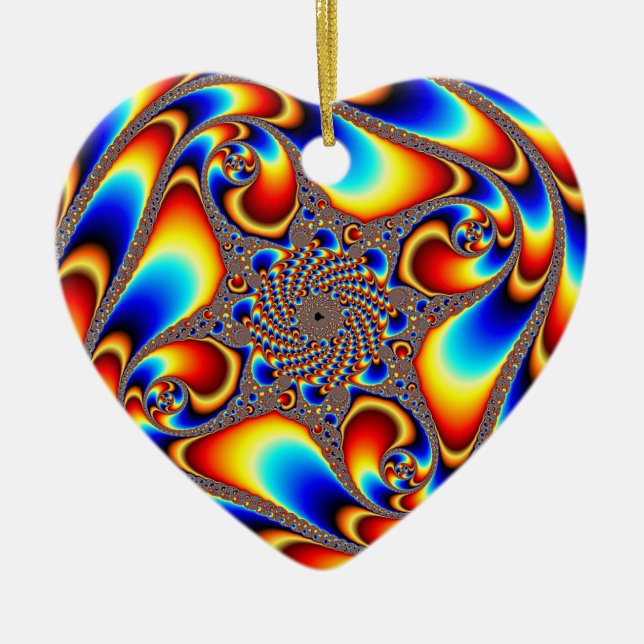 Space Travel - Fractal Ceramic Ornament (Front)